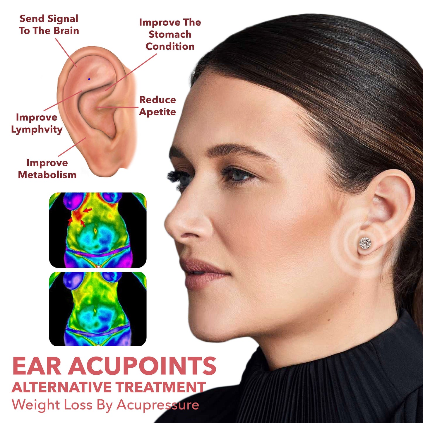Quartstone Lymphvitic Magnetisch Earrings