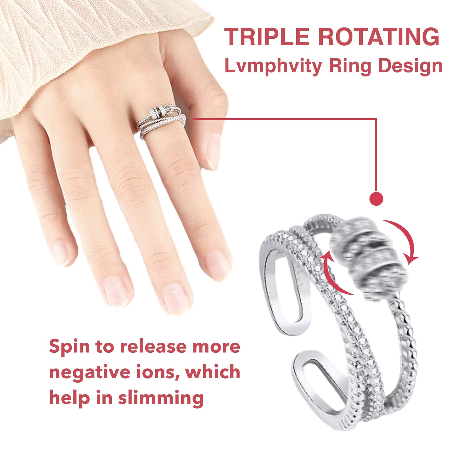 TANSIO™ Threanic Triple Spin Ring